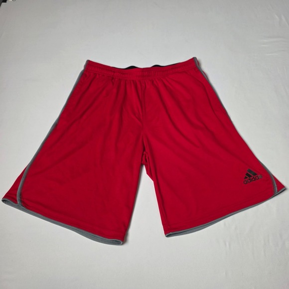 adidas Other - Adidas Basketball Shorts‎ Mens Large Red Climalite Athletic Gym Training Piping